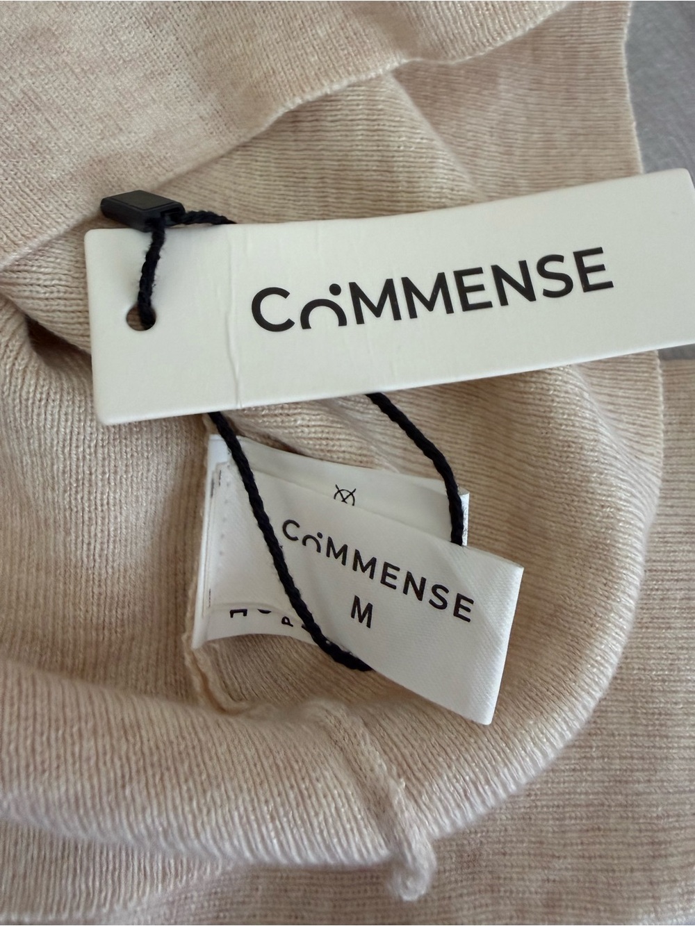 Commense Off Shoulder Wrap Long Sleeve Knit Top Size M Apricot - Picture 6 of 8